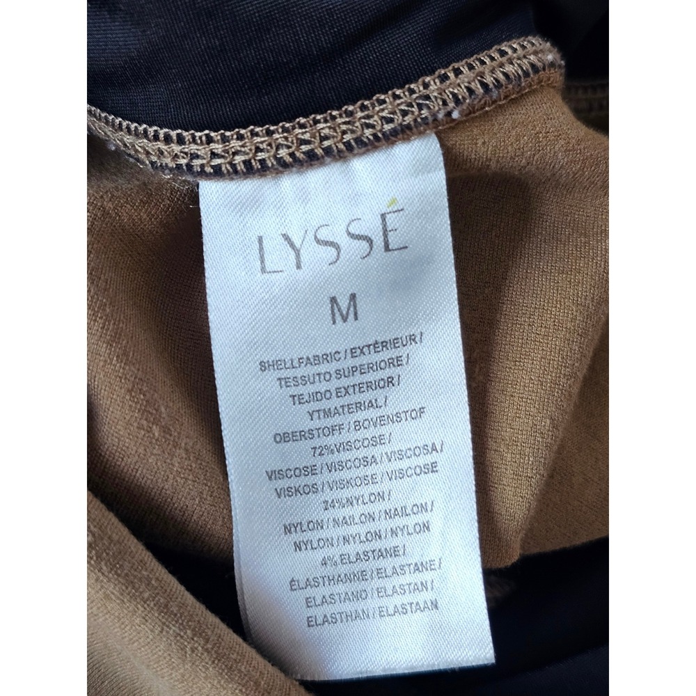 Lysse Womens High Waist Front Seam Leggings Olive Brown Stretch Pants Size M - Picture 9 of 9